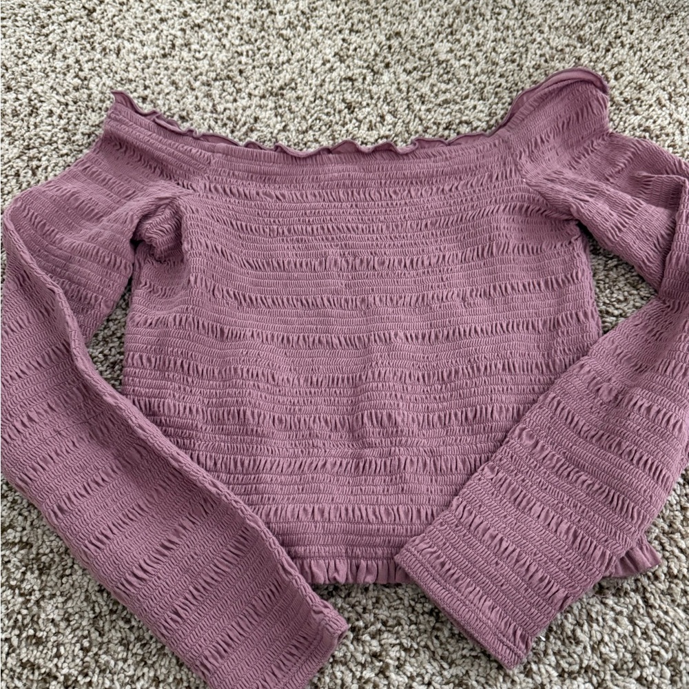 Aeropostale ribbed off the shoulder shirt M